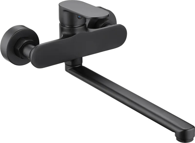 Mexen Milo rubinetto vasca becco lungo, nero - 71335-70