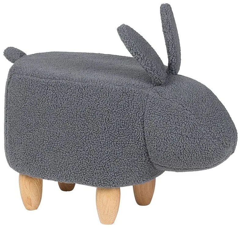 Pouf di tessuto grigio BUNNY Beliani
