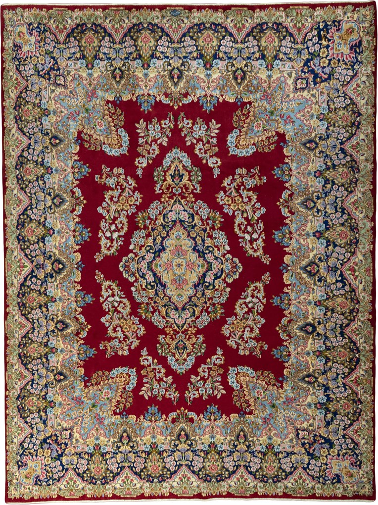 Kerman Tappeto persiano 320 x 420 Rosso (Iran) Annodato A Mano