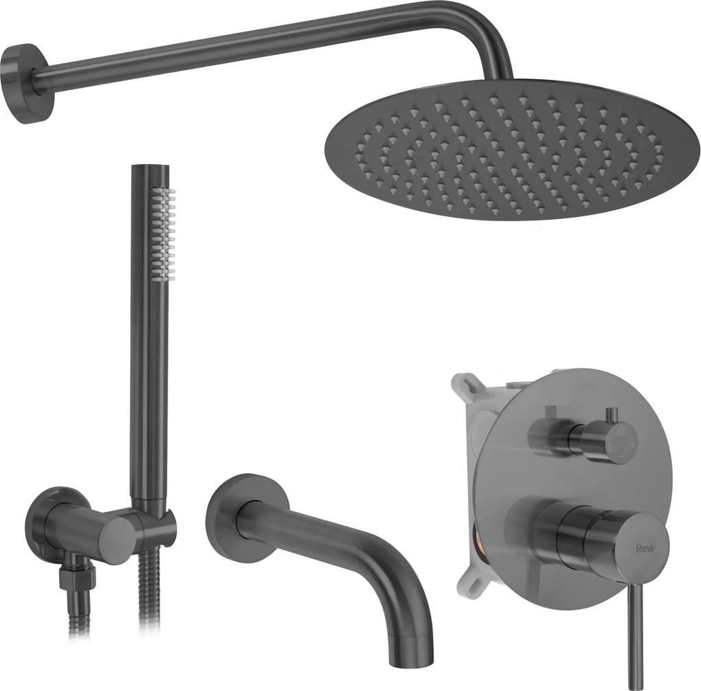 Set doccia e vasca da incasso Rea Lungo Titan  + BOX