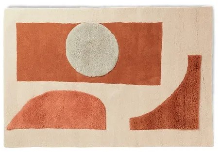 Bloco Tufted Rug Large Blush/Off-White - Ferm Living