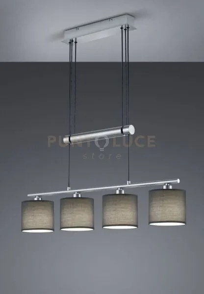 Sospensione 4 diffusori garda in tessuto 305400411 grigio