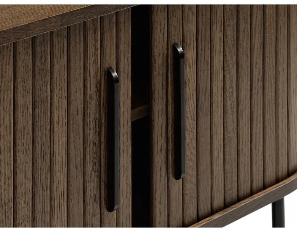 Tavolo TV marrone in rovere 120x56 cm Nola - Unique Furniture
