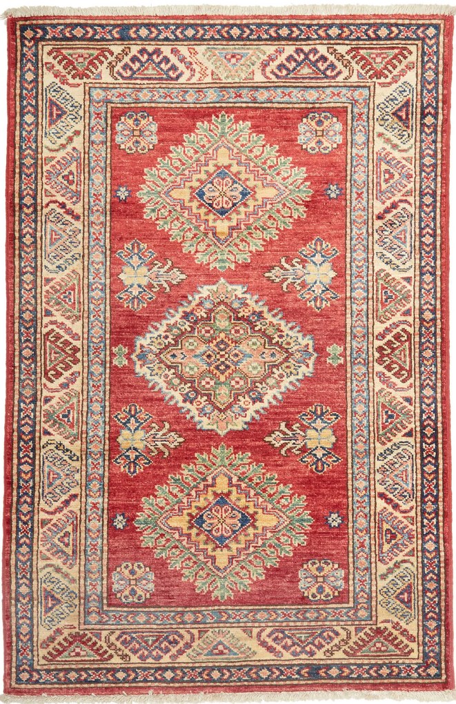 Kazak Tappeto 120 x 90 Rosso (Pakistan) Annodato A Mano