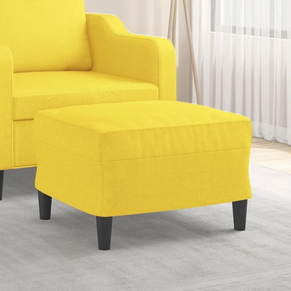 Poggiapiedi Giallo Chiaro 60x50x41 Cm İn Tessuto /