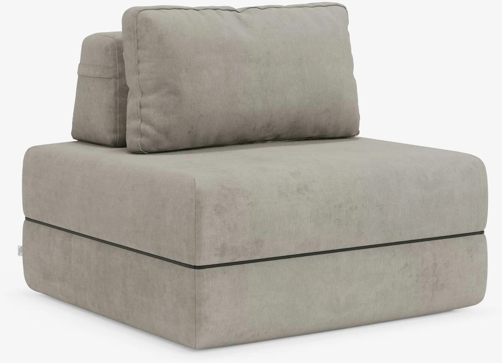 Rift poltrona letto con materasso alto 24 cm e memory foam - schienale mobile e tessuto smacchiabile T31