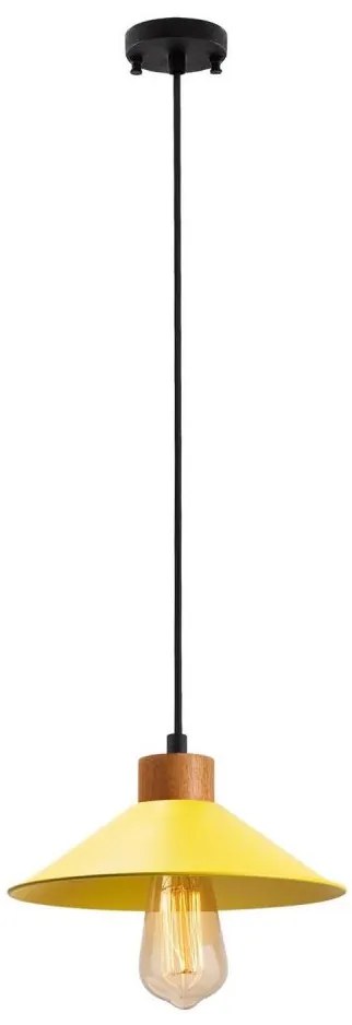 Lampadario a sospensione su cavo MANAVGAT 1xE27/40W/230V giallo/marrone