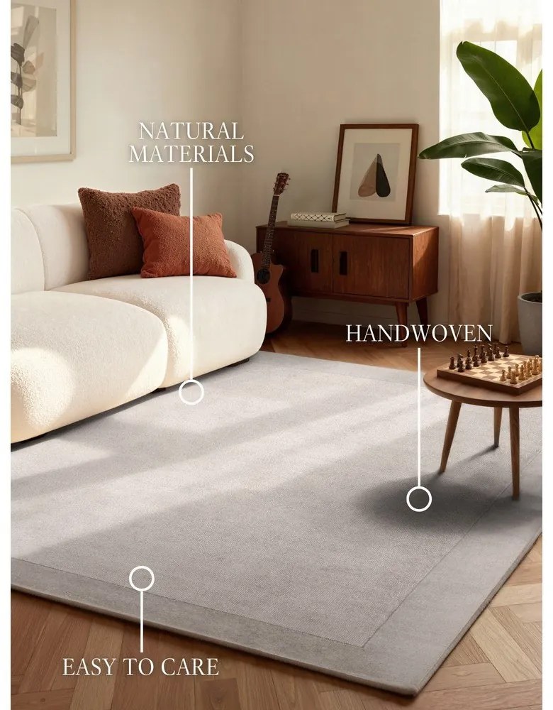 Tappeto grigio in misto lana tessuto a mano 80x150 cm Kari – Villeroy&amp;Boch