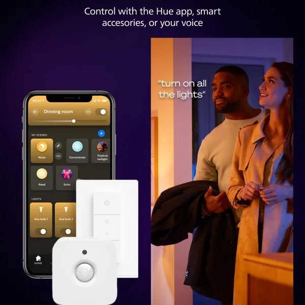 Philips - Plafoniera da soffitto dimmerabile Hue AURELLE LED/21W/230V Ø 39,5 cm nero