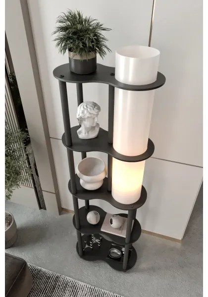 Lampada da terra con ripiani NOTO 1xE27/40W/230V nera