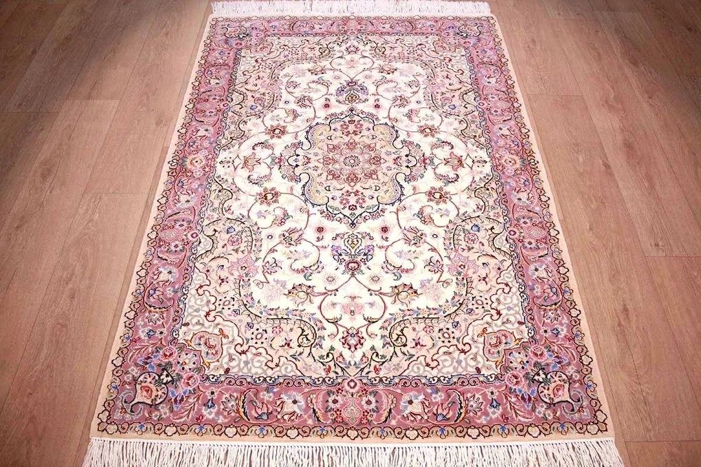 Isfahan Tappeto 110 x 160 (Iran) Annodato A Mano