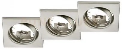 Jura kit 3 faretti da incasso quadrati orientabili acciaio 8x8cm at...