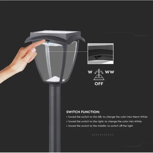 Lampada solare LED LED/2W/230V 93 cm 3000/6000K IP65 2200 mAh