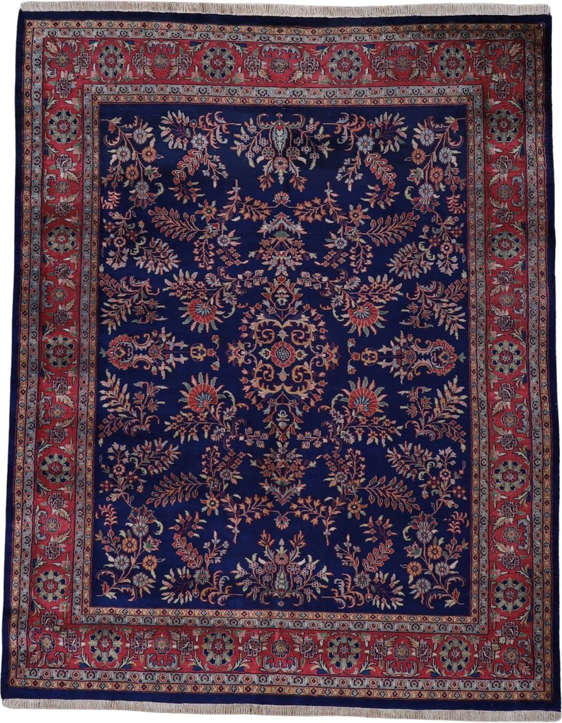 Sarouk Tappeto 190 x 240 (Indian) Annodato A Mano