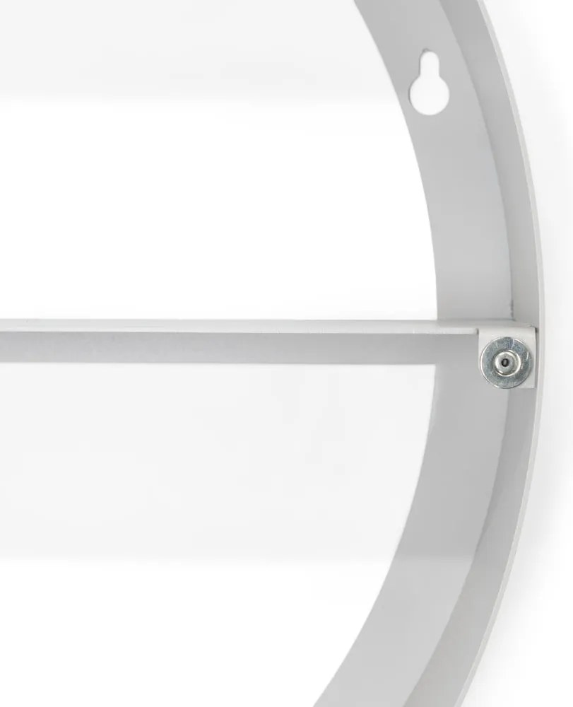 Mobile per bagno grigio tortora in metallo da appendere/con specchio 55x55 cm Sonnet – Spinder Design