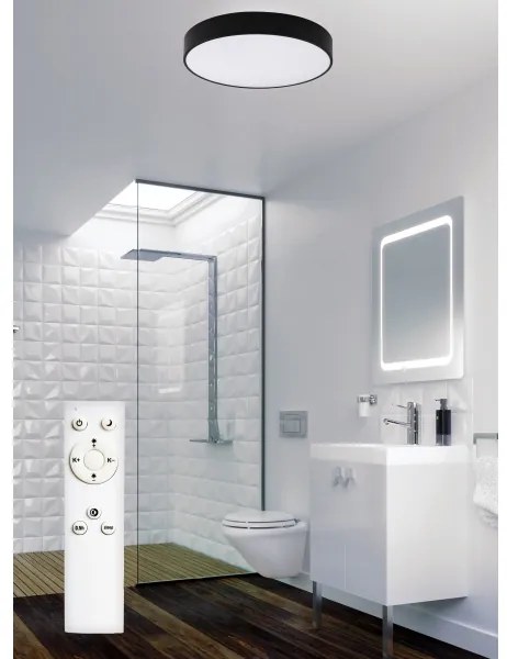 Top Light-Plafoniera LED da bagno PETAL LED/48W/230V IP44 diametro 48 cm black+RC