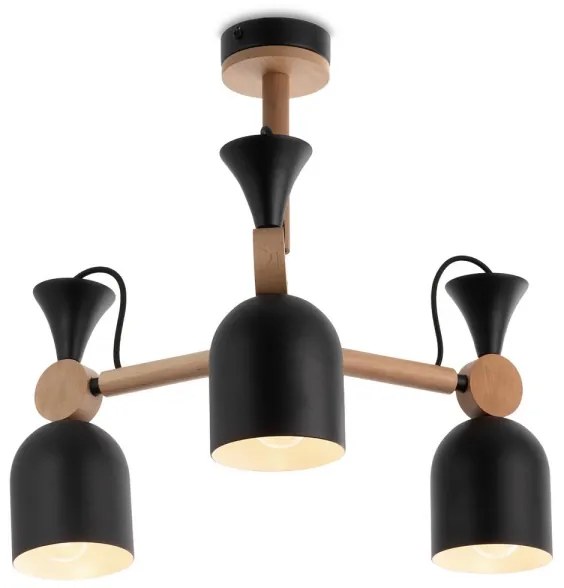 Lampadario a sospensione con supporto rigido MONTE 3xE27/60W/230V