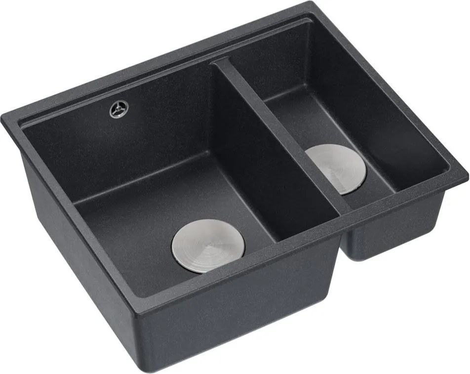 Lavello in granito Logan 150 Black Metallic