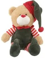 Peluche orso elfo Natale 35 cm