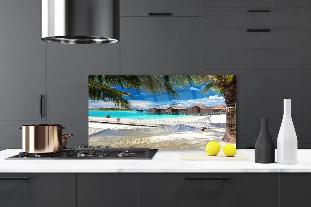 Pannello rivestimento parete cucina Paesaggio della spiaggia dell'oceano 100x50 cm