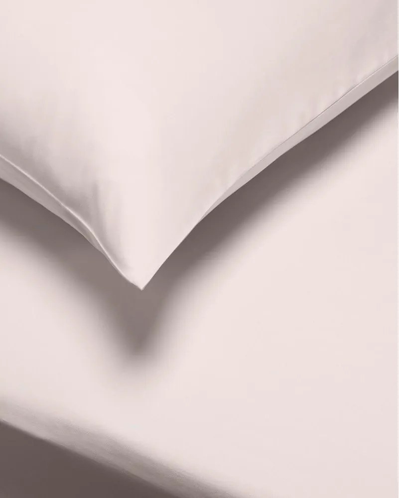 Set di 2 federe in cotone sateen rosa Standard, 50 x 75 cm Cotton Sateen - Bianca