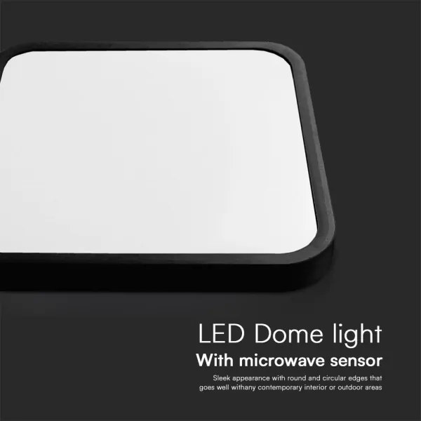 Plafoniera LED bagno con sensore 36W 230V IP44 4000K 42x42 cm + telecomando