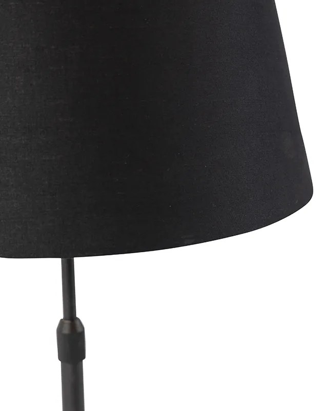 Lampada da tavolo nera con paralume nero con oro 35 cm - Parte