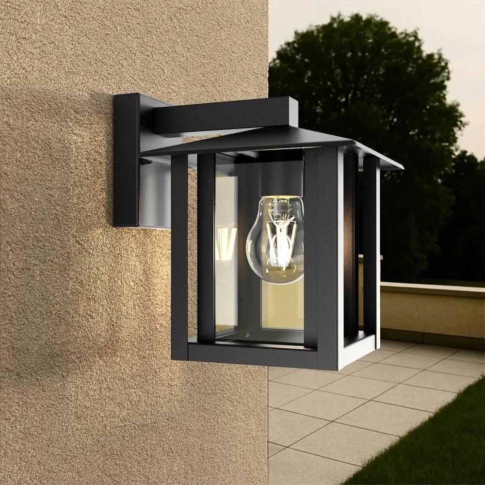 Applique Nera E27, IP54 per Esterni - Serie PILLAR Base E27