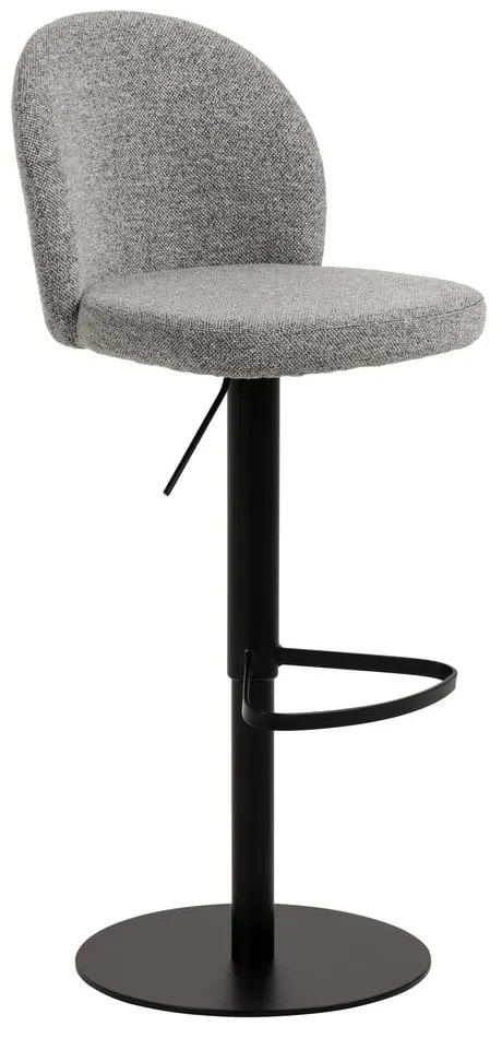 Sgabello da bar grigio-nero con altezza regolabile (altezza seduta 55 cm) Patricia - Actona