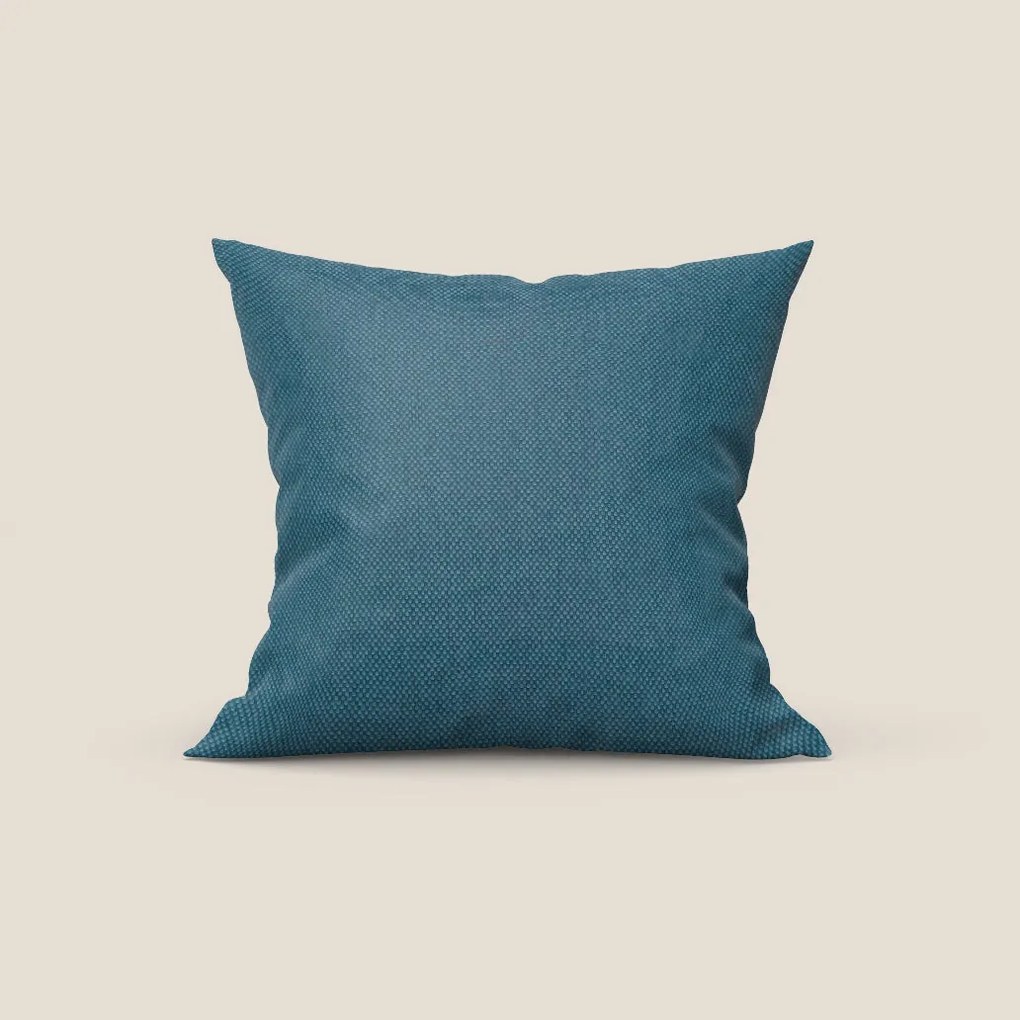 Honey cuscino disponibile in diversi colori realizzato in tessuto simil cotone impermeabile T13 azzurro