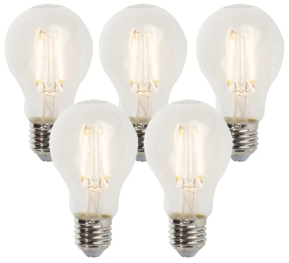 Set di 5 lampadine LED dimmerabili E27 A60 5W 470lm 2700K