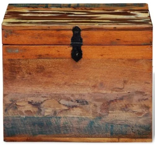 Scatola di Stoccaggio in Legno Massello di Recupero