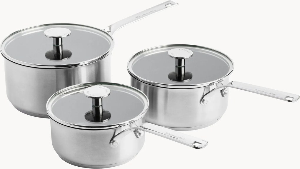 Pentolini con coperchio, set da 6