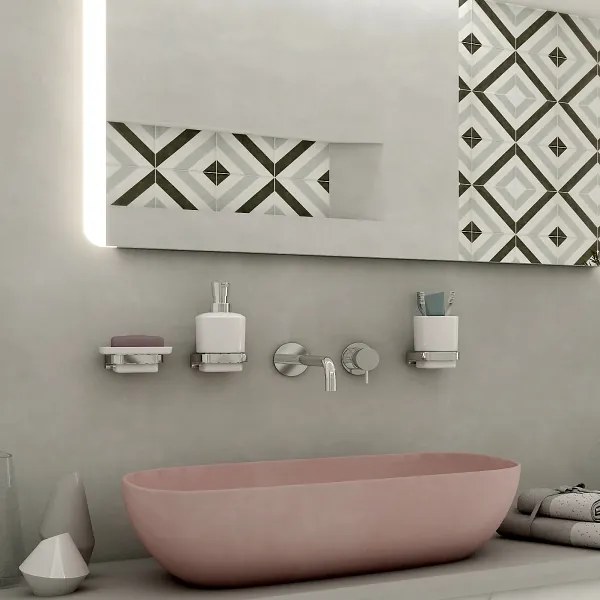 NIMCO MA set-31K-26 - Distributore di sapone, portaspazzolino e gancio a muro MAYA