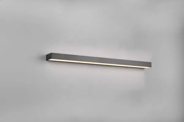 Applique a parete rocco led ip44 l.90cm nero 283919032