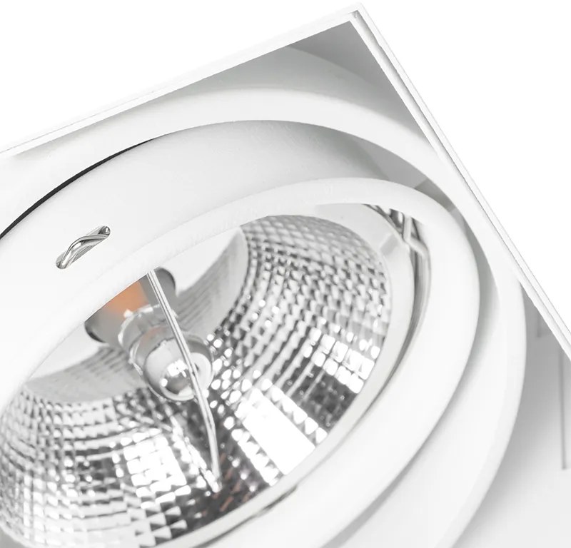 Faretto incasso bianco GU10 AR111 senza cornice orientabile - Oneon