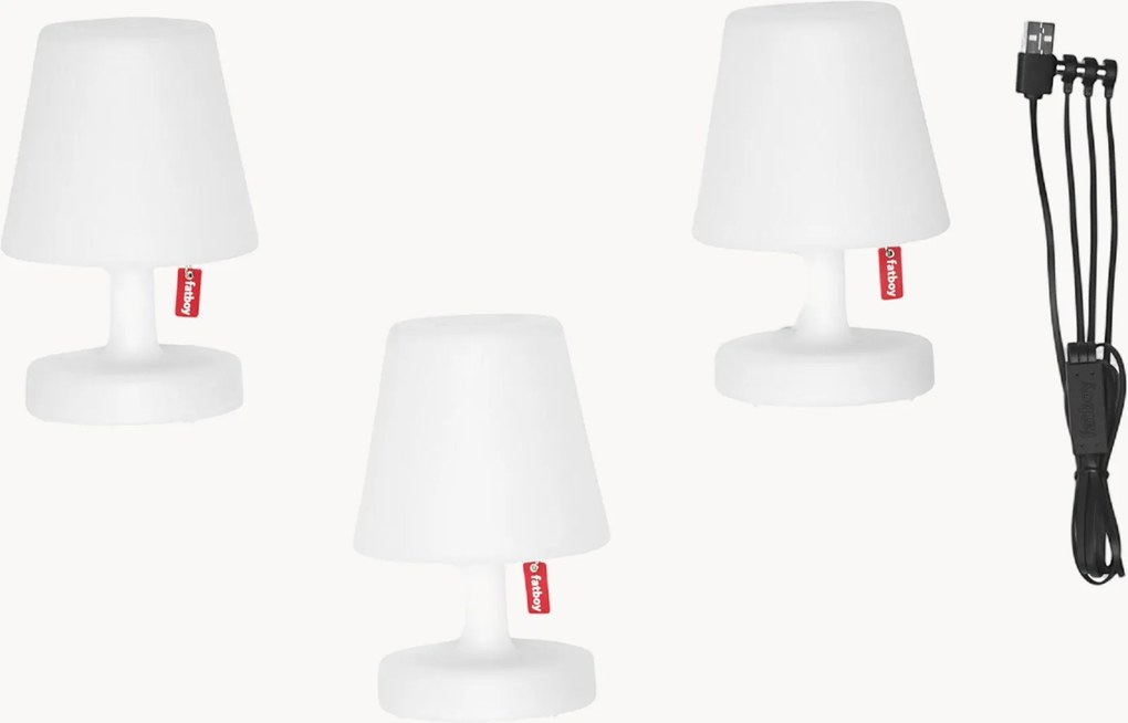 Set di 3 lampade da tavolo portatili da esterno con luce regolabile Edison the Mini