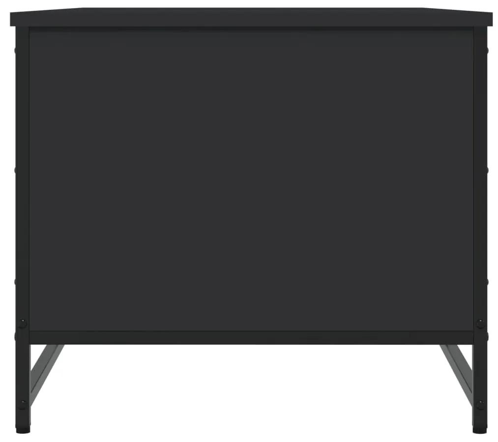 Tavolino da Salotto Nero 85,5x51x45 cm in Legno Multistrato