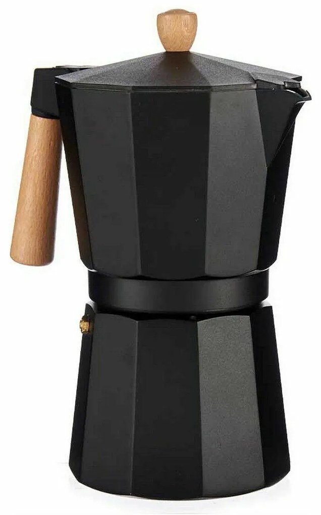 Caffettiera Italiana Marrone Nero Legno Alluminio 650 ml (12 Unità)