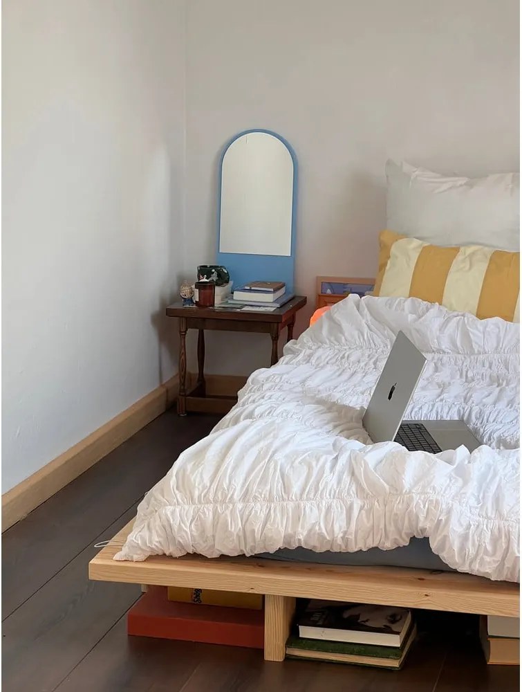 Letto singolo di colore naturale in pino massiccio con rete inclusa 120x200 cm Japan – Karup Design