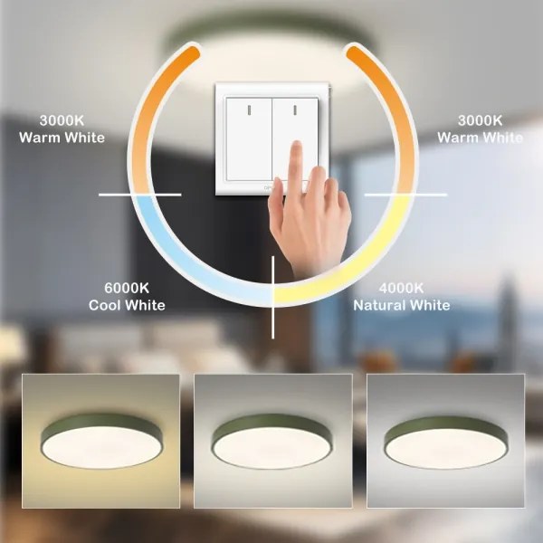 Brilagi - plafoniera LED POOL 100W/230V 3000/4000/6000K 80 cm verde