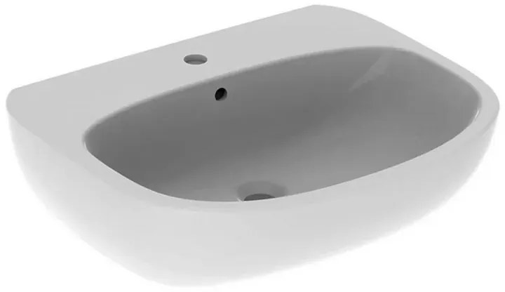Lavabo sospeso 60 cm Geberit bianco lucido monoforo Fantasia