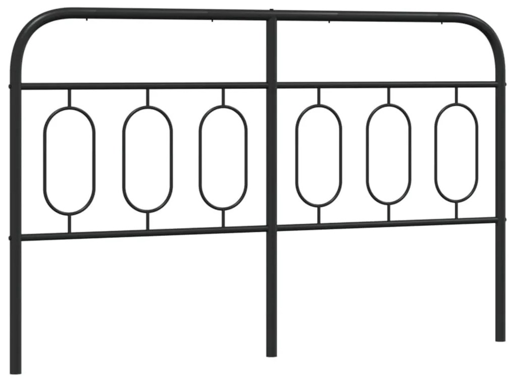 Testiera in metallo nero 137 cm