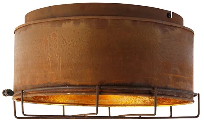 Plafoniera industriale ruggine marrone 35 cm - Barril