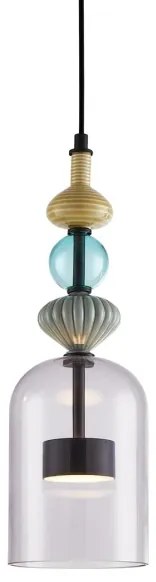 Lampadario LED a sospensione con filo ARTE LED/12W/230V diametro 13 cm nero