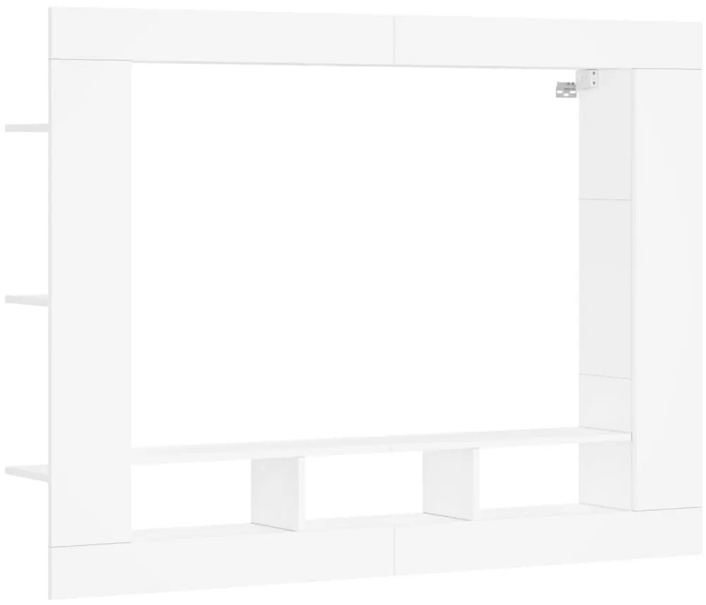 Mobile Porta TV Bianco 152x22x113 cm in Legno Multistrato