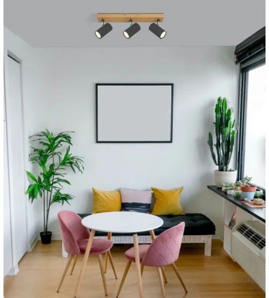 Globo 57911-3G - Faretto ROBBY 3xGU10/35W/230V grigio/marrone