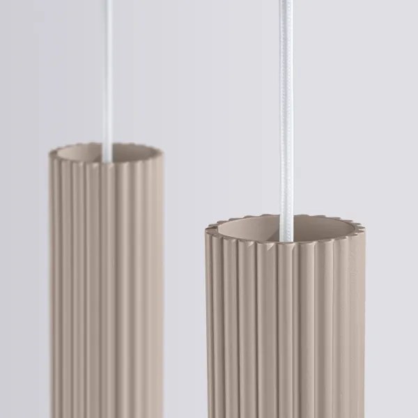 Brilagi - Lampadario a sospensione con filo CRESTO 2xGU10/10W/230V taupe