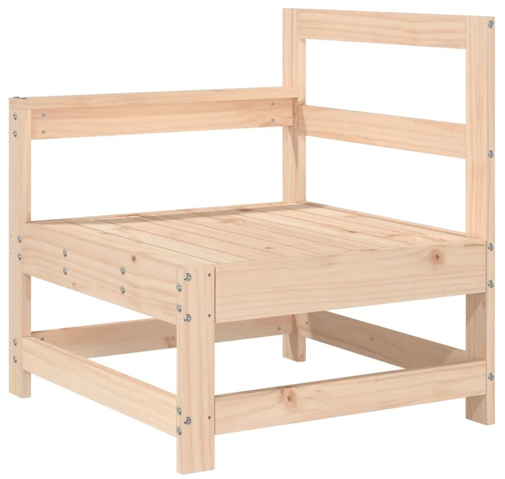 Set salotto da giardino 3 pz in legno massello di pino