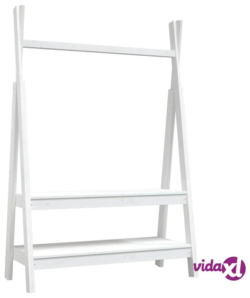 vidaXL Appendiabiti Bianco 100x45,5x150 cm Legno Massello di Pino